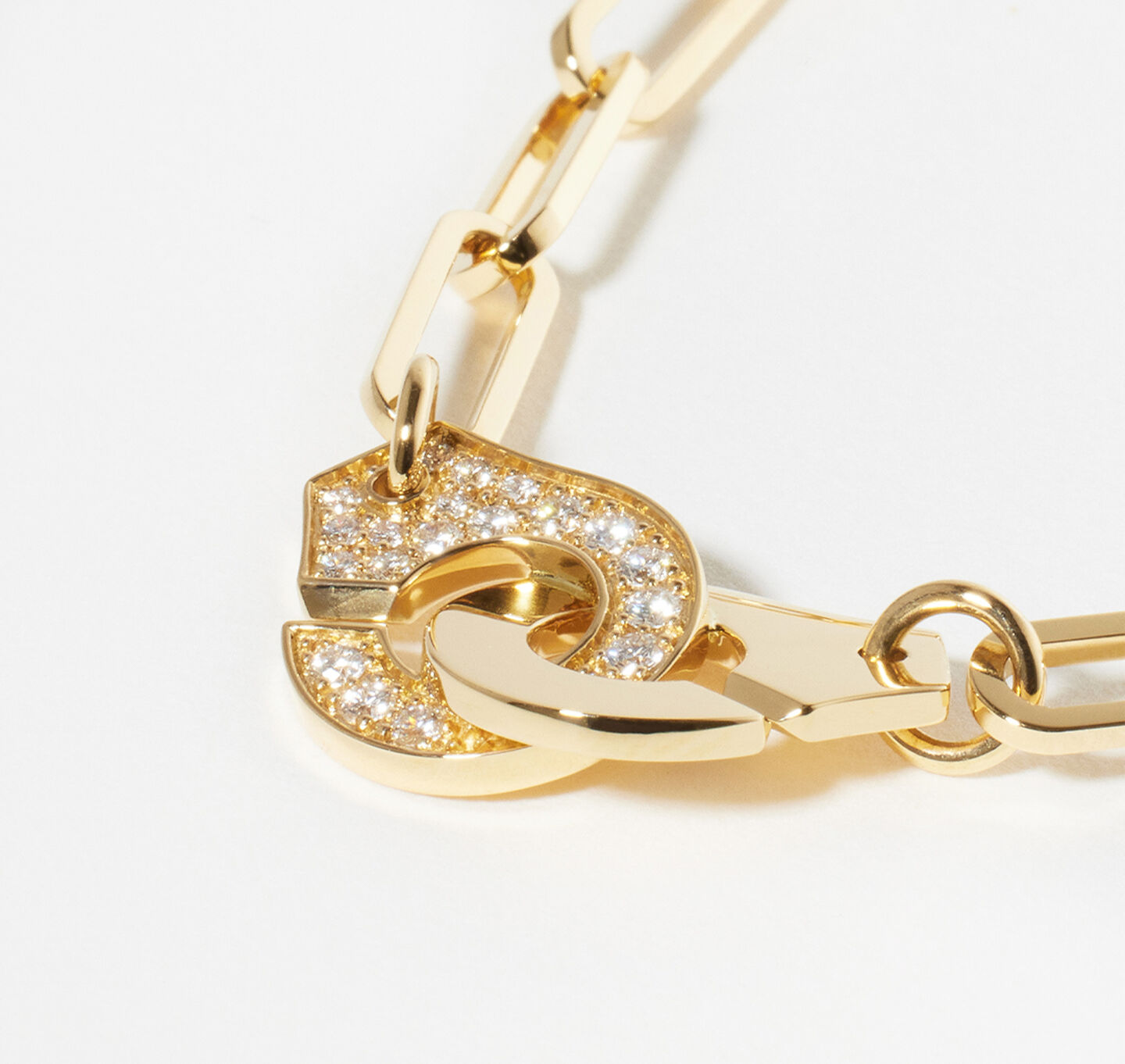 dinh van yellow gold and diamond necklace.